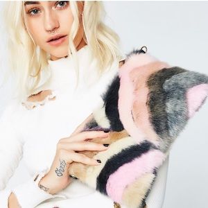 Dolls Kill Faux Fur Crossbody Bag / Clutch - NWOT